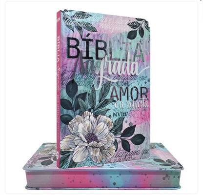 Bíblia Sagrada Nvi | Capa Dura | Flor Artística