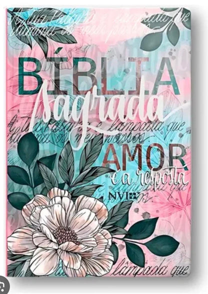 Bíblia Sagrada Nvi | Capa Dura | Flor Artística