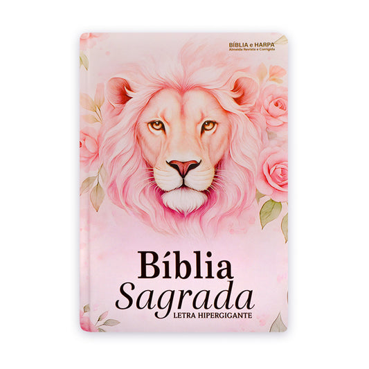 Bíblia Hipergigante | PPM | Full color - ARC - Capa Dura | Leão Flores Rosé