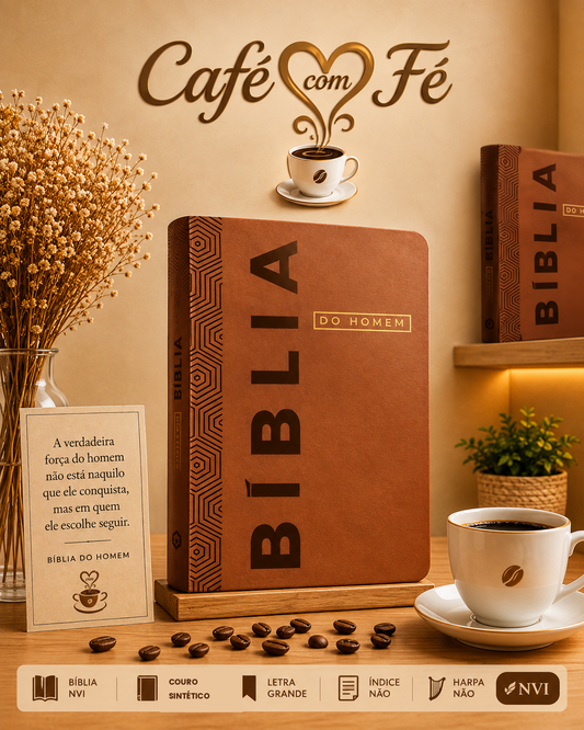 Man's Devotional Bible | NIV | Large Print | Deluxe Brown Cover