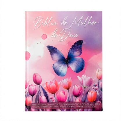 Bíblia Da Mulher De Deus | ARC | Harpa Pentecostal | Letra Grande | Capa Dura Borboleta