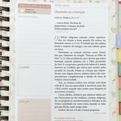 Planner Devocional Pão Diário Meu Plano Com Deus Permanente - Capa Intimidade