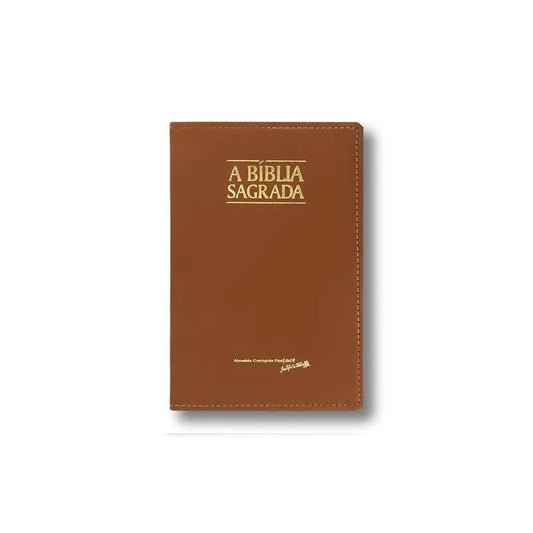 Biblia Sagrada Slim | ACF | Letra Media | Índice Capa | Caramelo Luxo