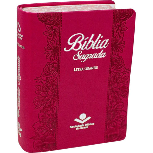 Biblia Sagrada | ARC | Letra Gigante | Capa Pink C/ Indice