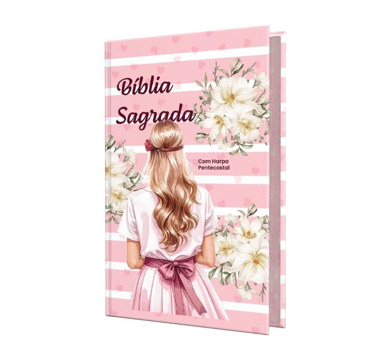 Bíblia RC Com Harpa Pentecostal - Letra Gigante - Capa Dura Rosa