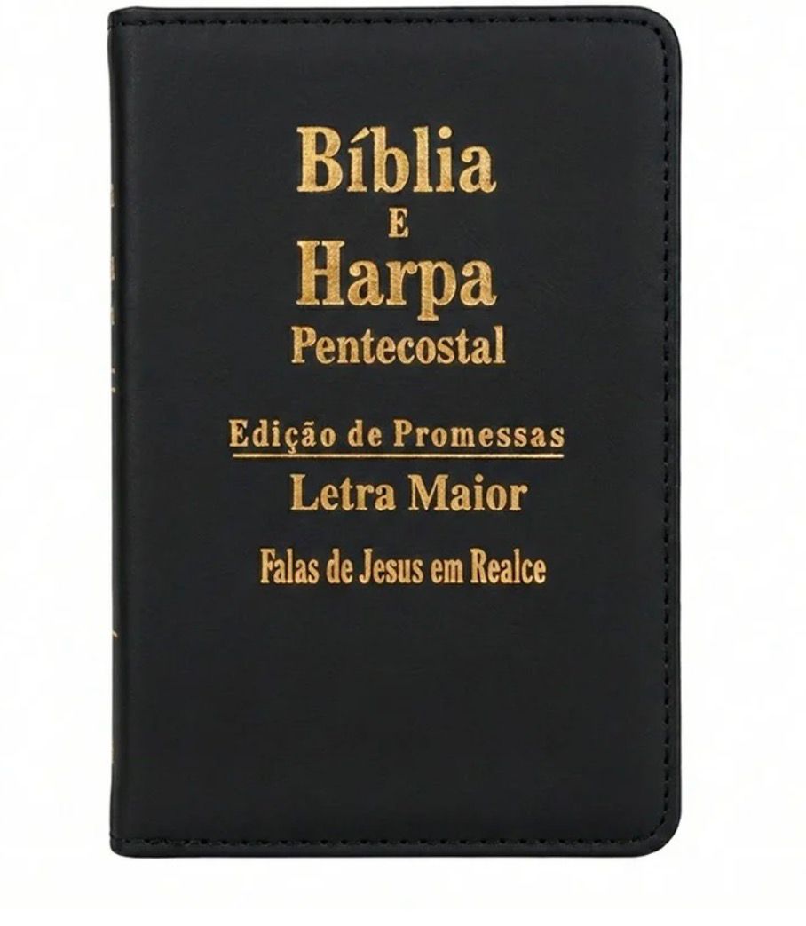 Bíblia E Harpa Pentecostal Edição De Promessas RC Letra Maior Luxo Preta