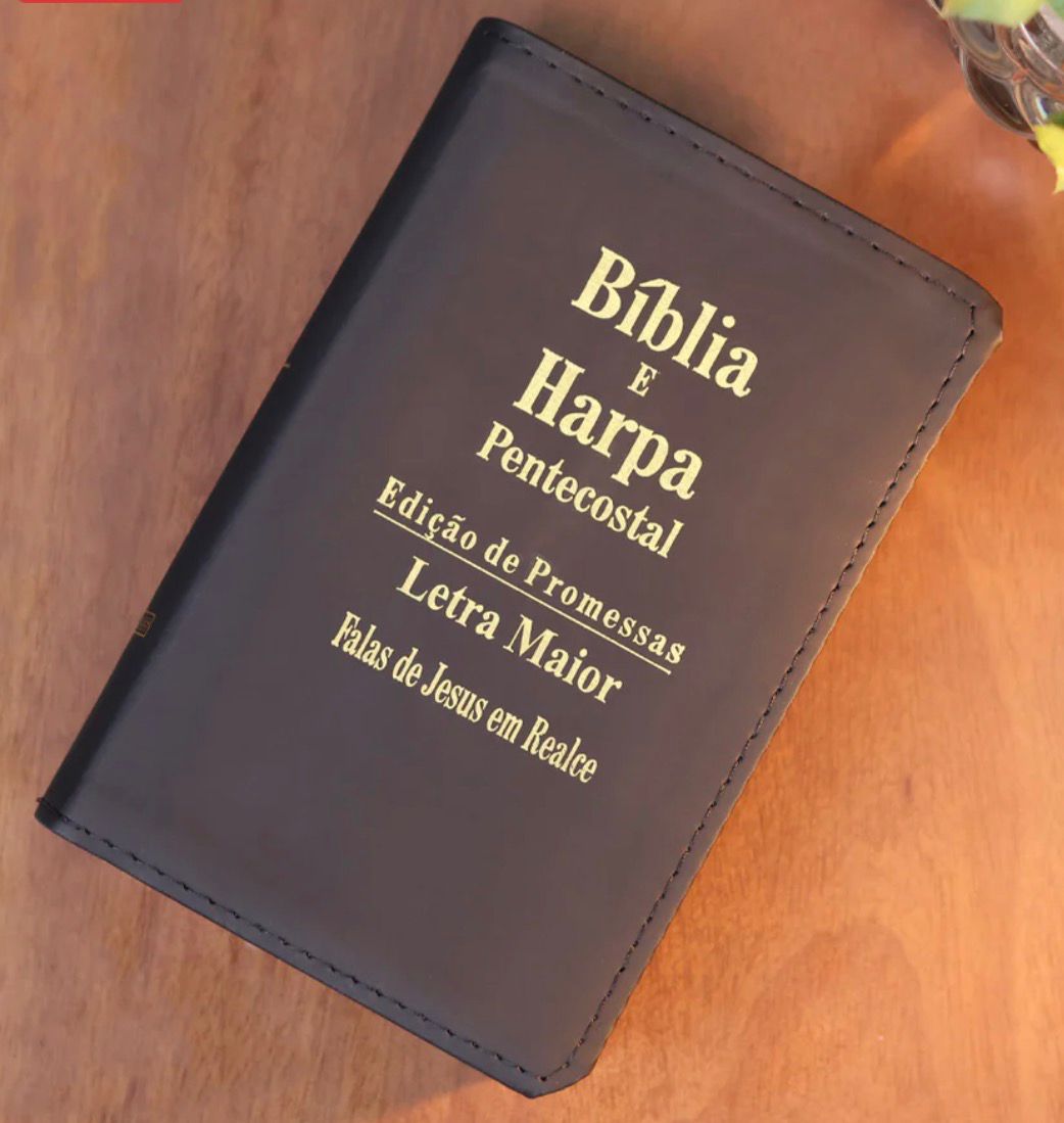 Bíblia E Harpa Pentecostal Edição De Promessas RC Letra Maior Luxo Preta