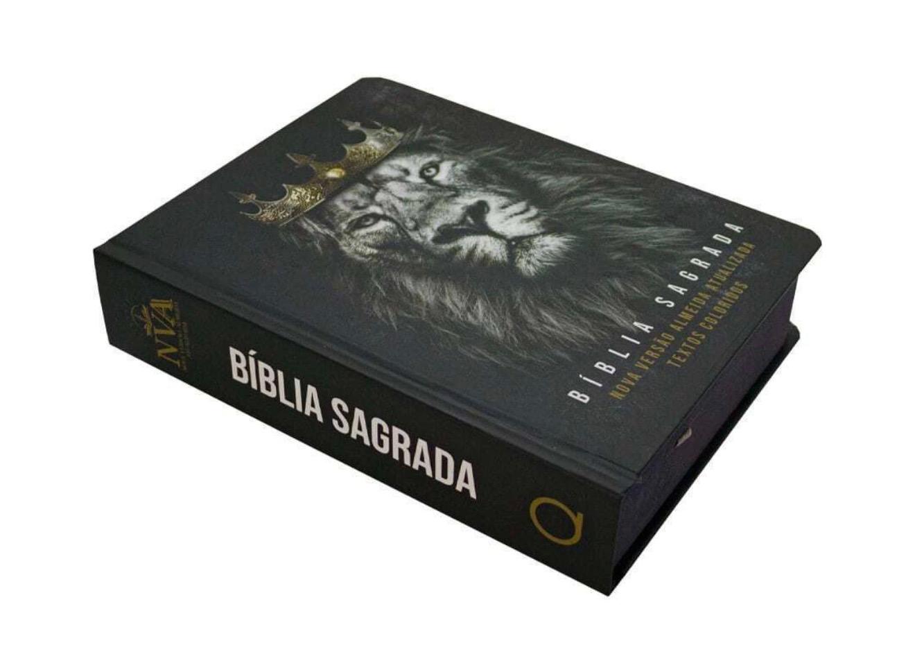 Bíblia Leão Reis Dos Reis com Abas - Letra Grande - Textos Coloridos - Versão NVA