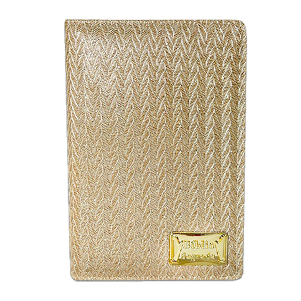 Bíblia Sagrada Letra Hiper Gigante - Gold Glitter Creme Estria - C/ Harpa