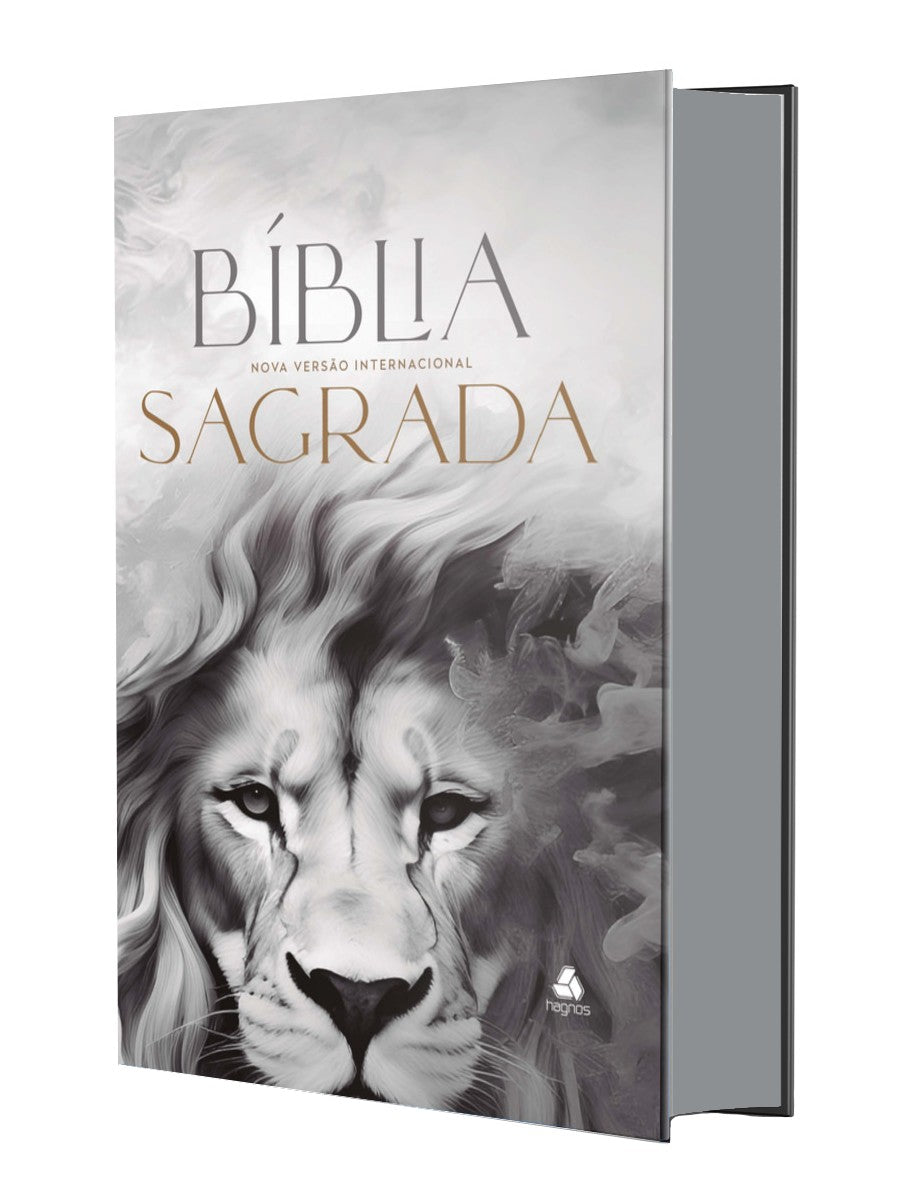 Bíblia Sagrada NVI - Leão libertador - Capa dura - Compacta