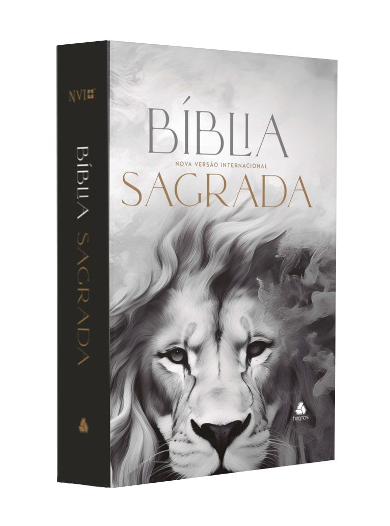 Bíblia Sagrada NVI - Leão libertador - Capa dura - Compacta