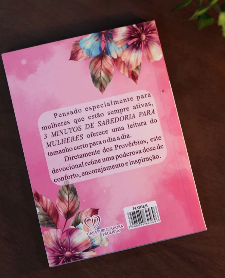 Devocional 3 Minutos de Sabedoria para Mulheres Floral