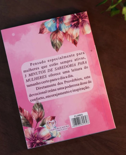 Devocional 3 Minutos de Sabedoria para Mulheres Floral
