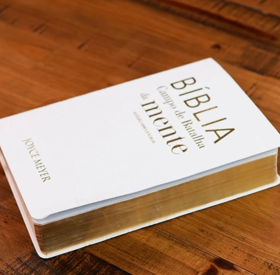 Bíblia Campo de Batalha da Mente | NVA | Capa Luxo Branca