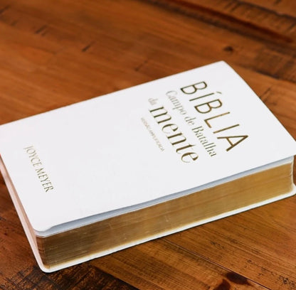 Bíblia Campo de Batalha da Mente | NVA | Capa Luxo Branca