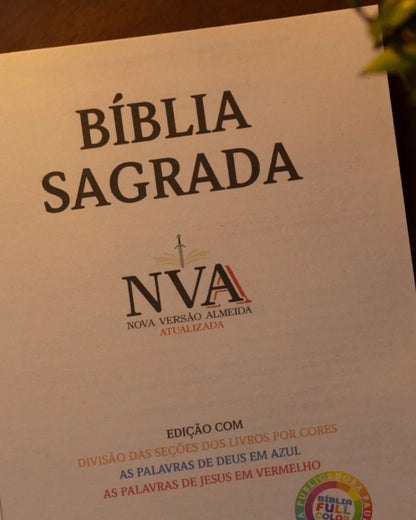Bíblia Leão coroa Dourada NVA